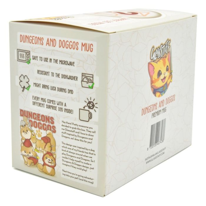 Glassstaff Gift Set Mug & Dice D20 Dungeons & Doggos