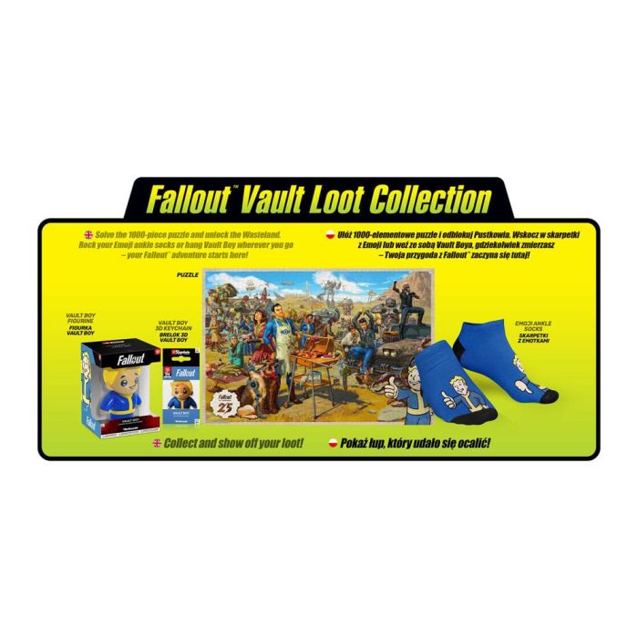 Fallout gift set Fallout Vault Loot Collection (Puzzle, socks, figurine & key ring)