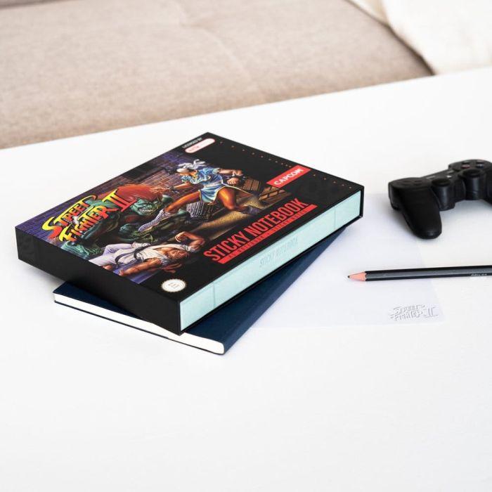Street Fighter Premium Notebook with Sticky Notes and Cover A5 