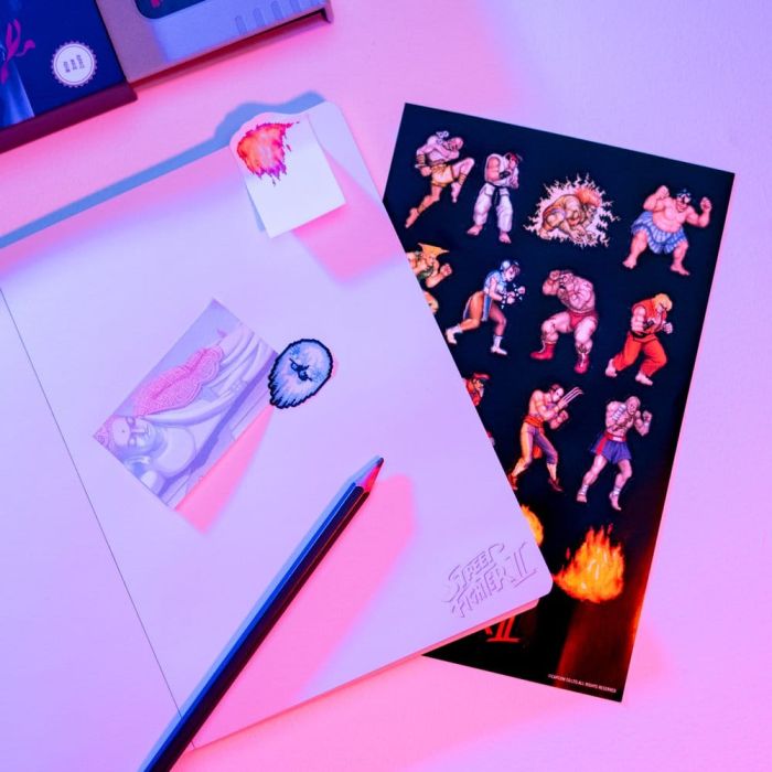Street Fighter Premium Notebook with Sticky Notes and Cover A5 