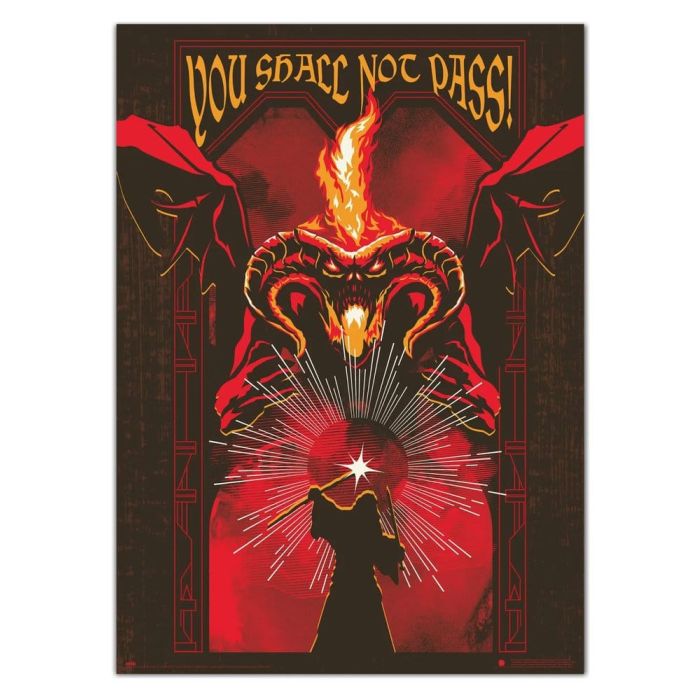 The Lord of the Rings Luminescent Poster Balrog 50 x 70 cm