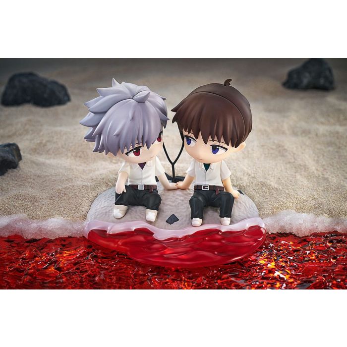Rebuild of Evangelion Chibi Figure Shinji Ikari & Kaworu Nagisa 8 cm