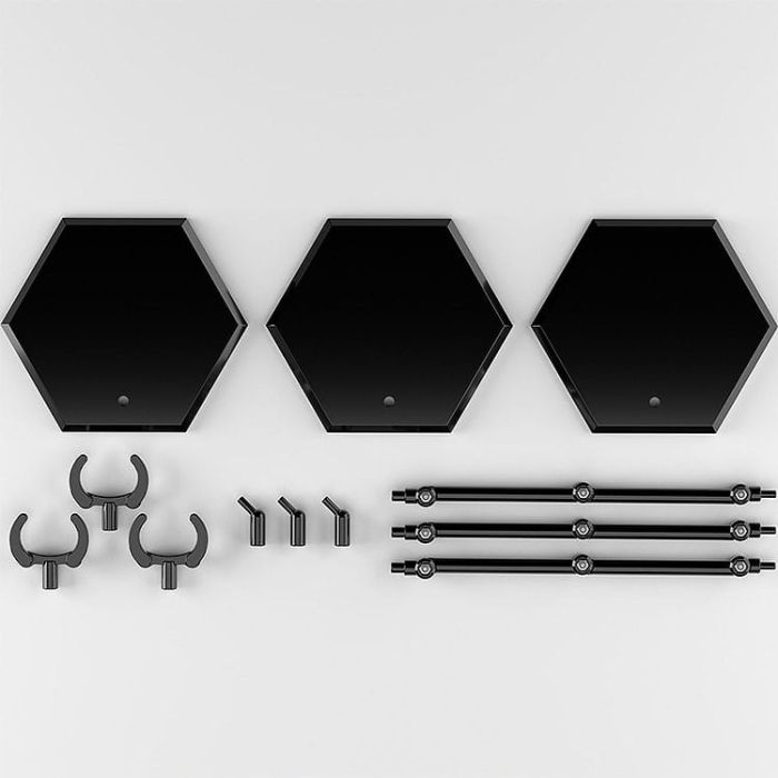 The Simple Stand Mini Nendoroid More for Mini Figures & Models Black 3-Pack 