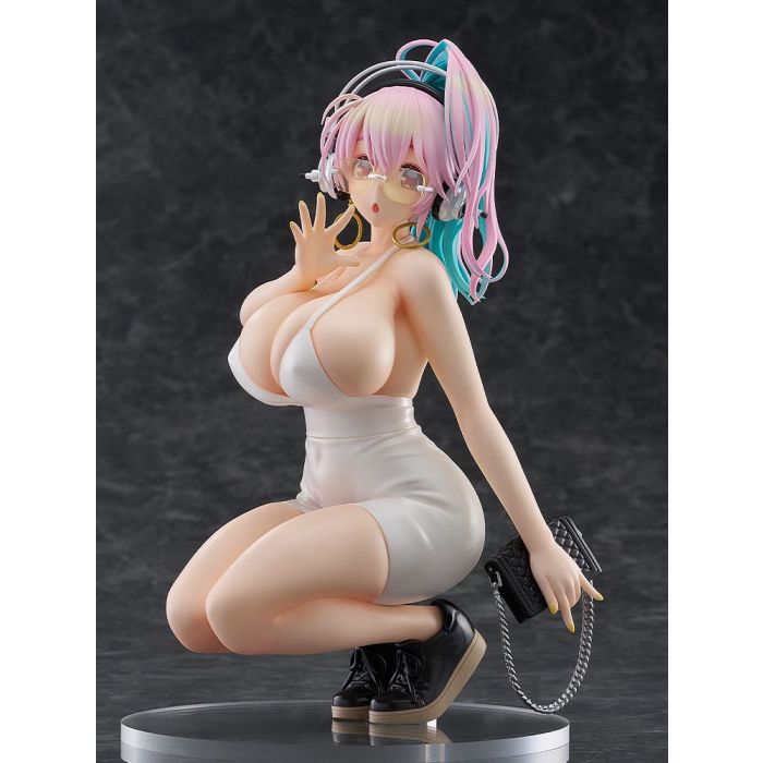 Super Sonico Pop Up Parade PVC Statue Super Sonico: 15th Mini Dress Ver. L Size 20 cm              