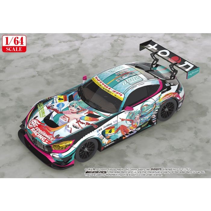 Hatsune Miku GT Project Vehicle 1/64 Good Smile Hatsune Miku AMG 2016 Super GT Ver. 7 cm