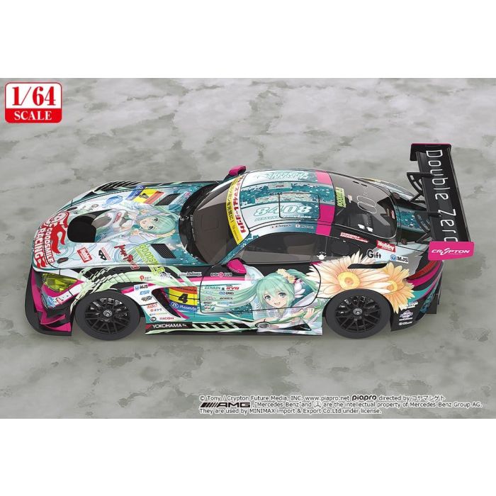 Hatsune Miku GT Project Vehicle 1/64 Good Smile Hatsune Miku AMG 2017 Super GT Ver. 7 cm