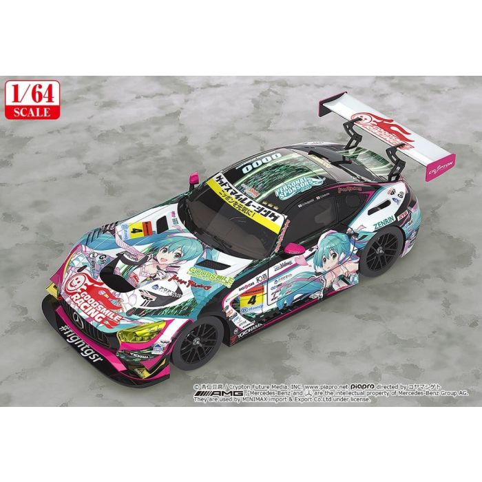 Hatsune Miku GT Project Vehicle 1/64 Good Smile Hatsune Miku AMG 2019 SUPER GT Ver. 7 cm