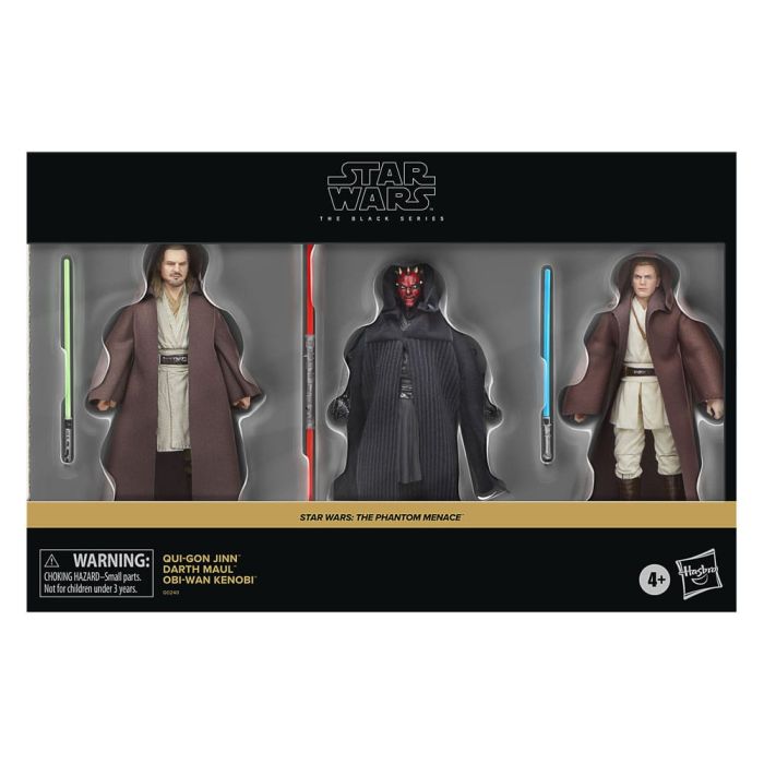 Star Wars Episode I Black Series Action Figure 3-Pack Qui-Gon Jinn, Darth Maul, Obi-Wan Kenobi 15 cm