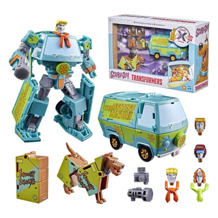 Transformers x Scooby-Doo Action Figure 2-Pack Mysterious Prime & Automutt 15 cm