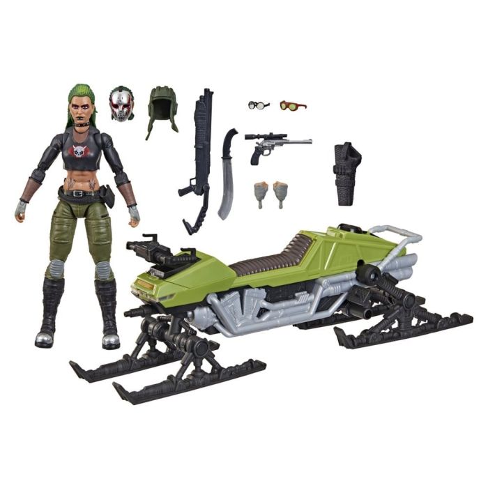 G.I. Joe Classified Series Action Figure and Vehicle Set #194 Zanya and Dreadnok Chameleon (Swamp Skier) 15 cm