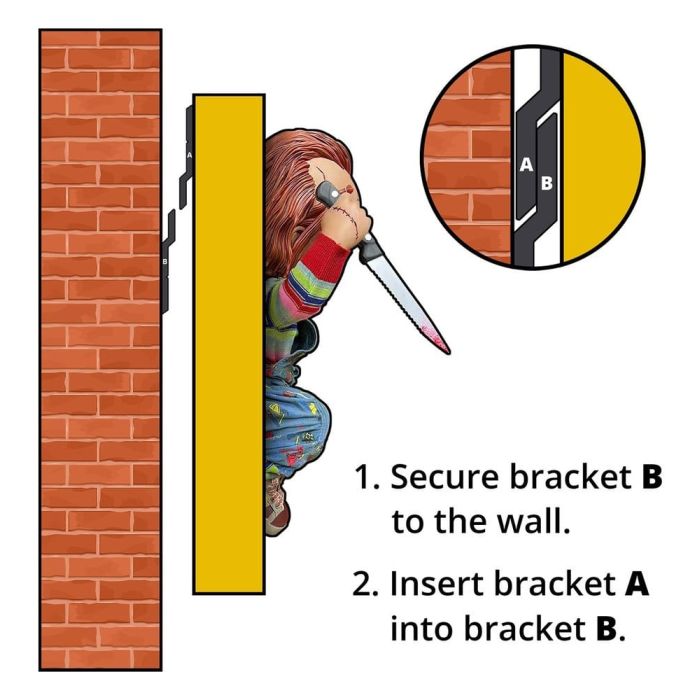 Chucky (Child´s Play) Wall Sculpture 1/1 Bride of Chucky 43 x 46 x 76 cm    