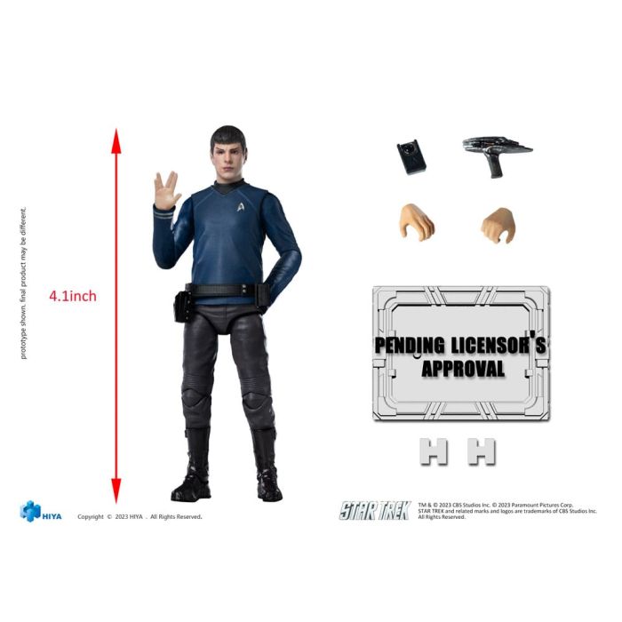 Star Trek Exquisite Mini Action Figure 1/18 Star Trek 2009 Spock 10 cm