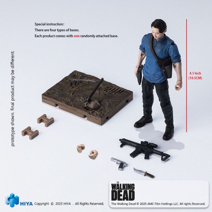 The Walking Dead Exquisite Mini Series Actionfigur 1/18 Glenn 11 cm