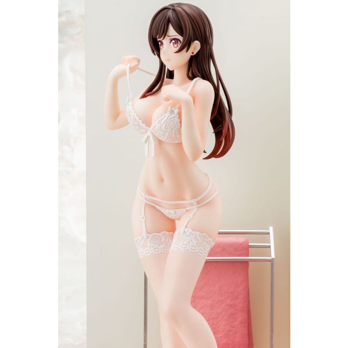 Rent-A-Girlfriend PVC Statue 1/6 Chizuru Mizuhara See-through lingerie figure angel white Ver. 23 cm