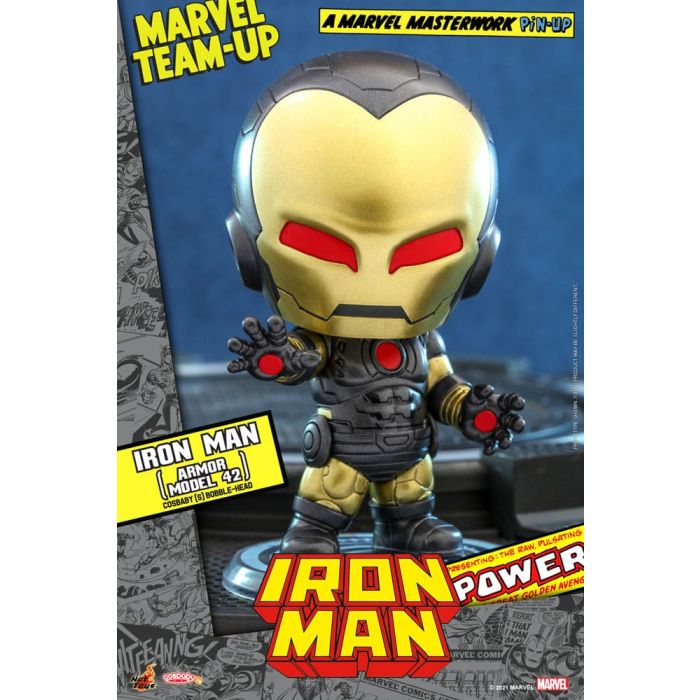 Marvel Comics Cosbaby (S) Mini Figure Iron Man (Armor Model 42) 10 cm