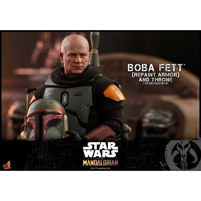 Star Wars: The Mandalorian Action Figure 1/6 Boba Fett Repaint Armor and Throne Special Edition 30 cm