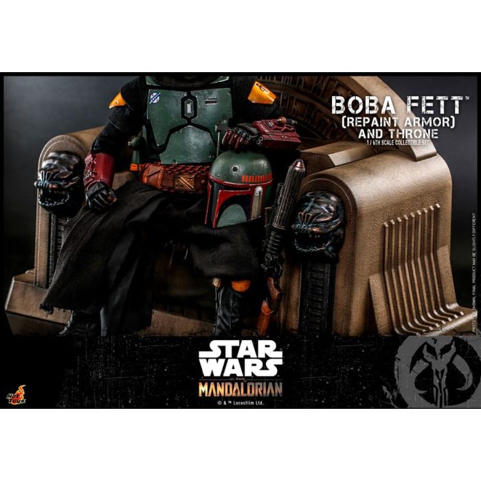 Star Wars: The Mandalorian Action Figure 1/6 Boba Fett Repaint Armor and Throne Special Edition 30 cm