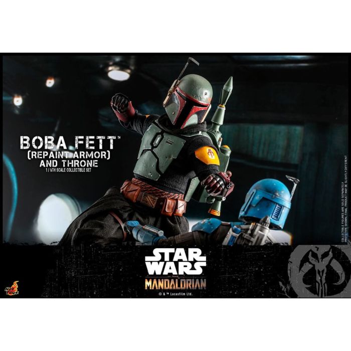 Star Wars: The Mandalorian Action Figure 1/6 Boba Fett Repaint Armor and Throne Special Edition 30 cm