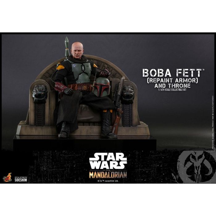 Star Wars: The Mandalorian Action Figure 1/6 Boba Fett Repaint Armor and Throne Special Edition 30 cm