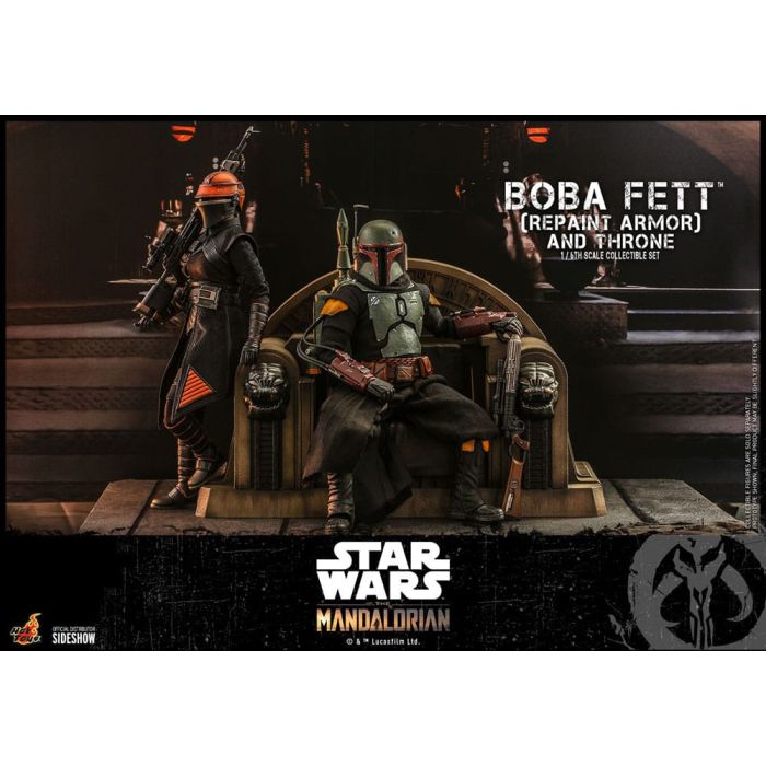 Star Wars: The Mandalorian Action Figure 1/6 Boba Fett Repaint Armor and Throne Special Edition 30 cm