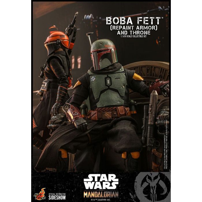 Star Wars: The Mandalorian Action Figure 1/6 Boba Fett Repaint Armor and Throne Special Edition 30 cm