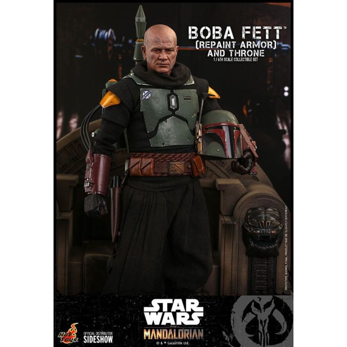 Star Wars: The Mandalorian Action Figure 1/6 Boba Fett Repaint Armor and Throne Special Edition 30 cm