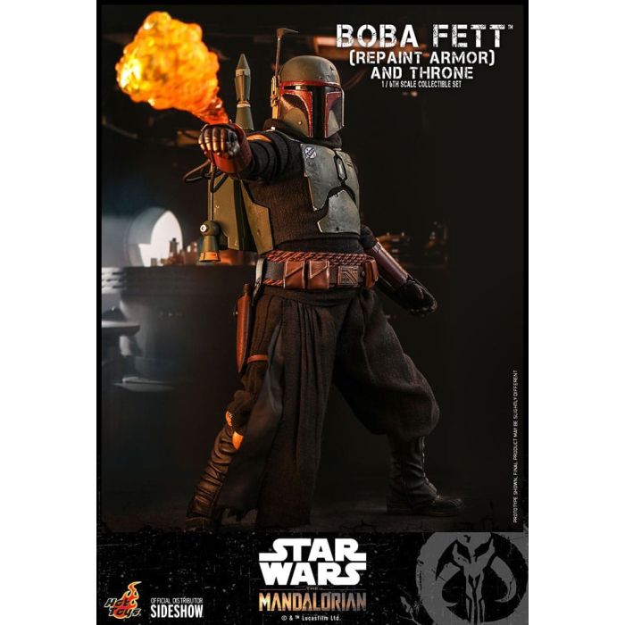 Star Wars: The Mandalorian Action Figure 1/6 Boba Fett Repaint Armor and Throne Special Edition 30 cm
