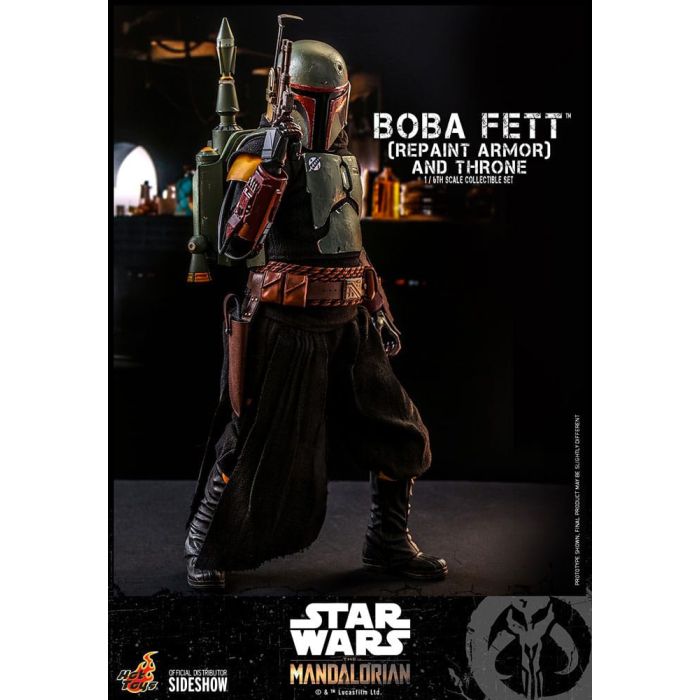 Star Wars: The Mandalorian Action Figure 1/6 Boba Fett Repaint Armor and Throne Special Edition 30 cm