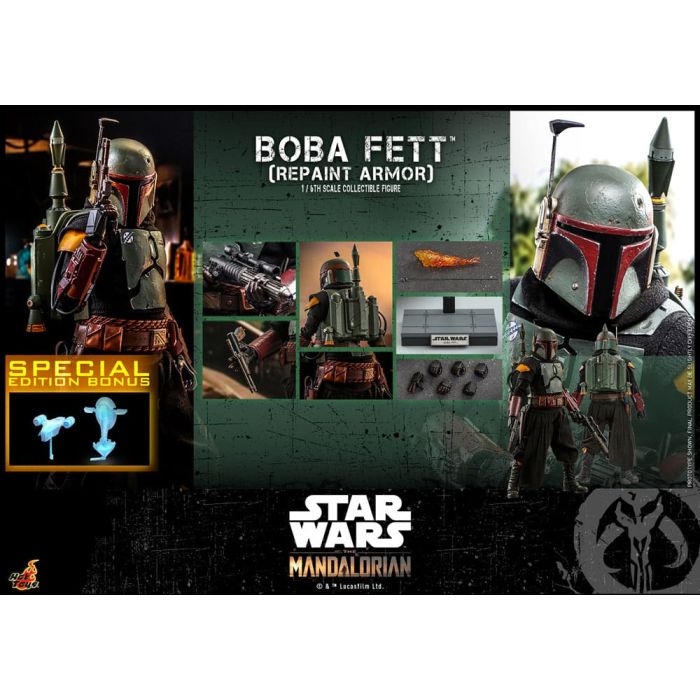 Star Wars: The Mandalorian Action Figure 1/6 Boba Fett Repaint Armor Special Edition 30 cm