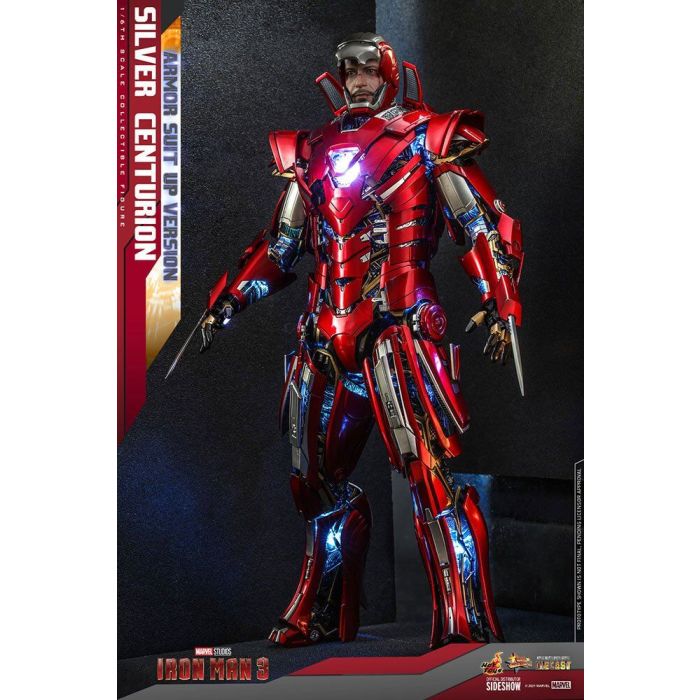 Iron Man 3 Movie Masterpiece Action Figure 1/6 Silver Centurion (Armor Suit Up Version) 32 cm