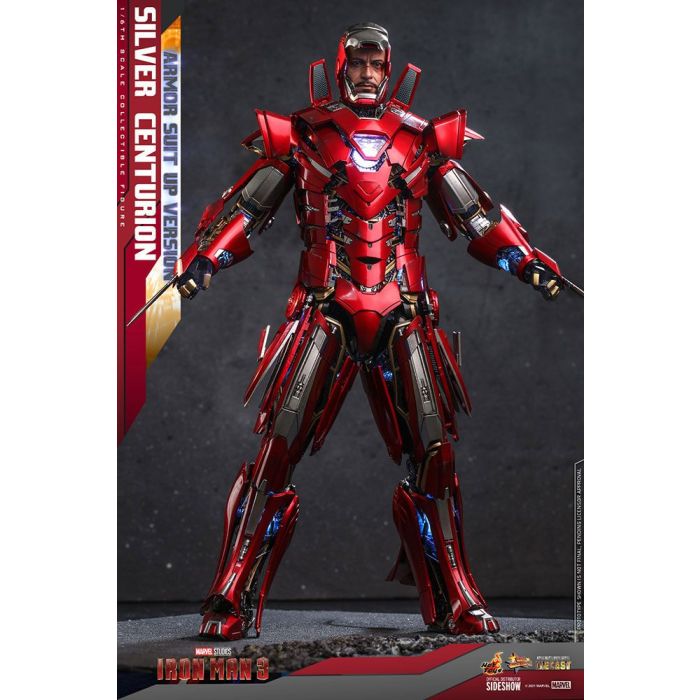 Iron Man 3 Movie Masterpiece Action Figure 1/6 Silver Centurion (Armor Suit Up Version) 32 cm
