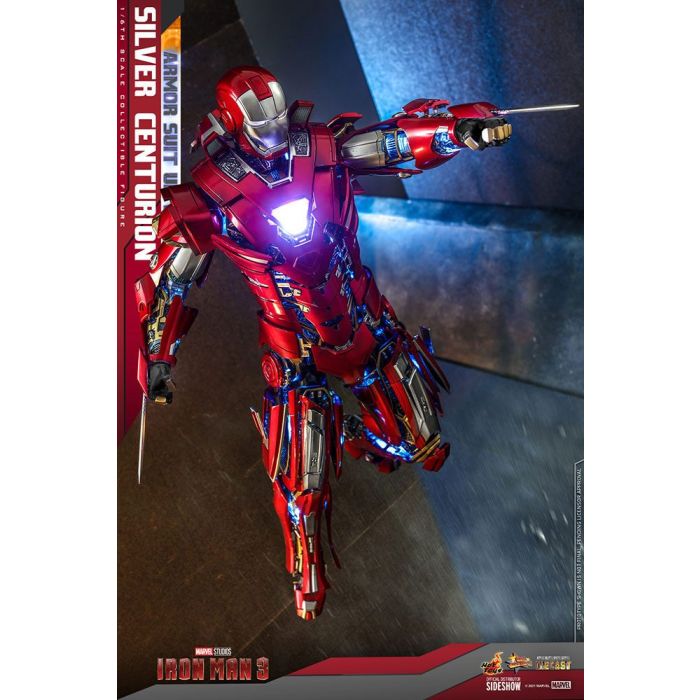 Iron Man 3 Movie Masterpiece Action Figure 1/6 Silver Centurion (Armor Suit Up Version) 32 cm