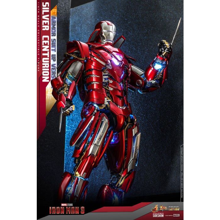 Iron Man 3 Movie Masterpiece Action Figure 1/6 Silver Centurion (Armor Suit Up Version) 32 cm