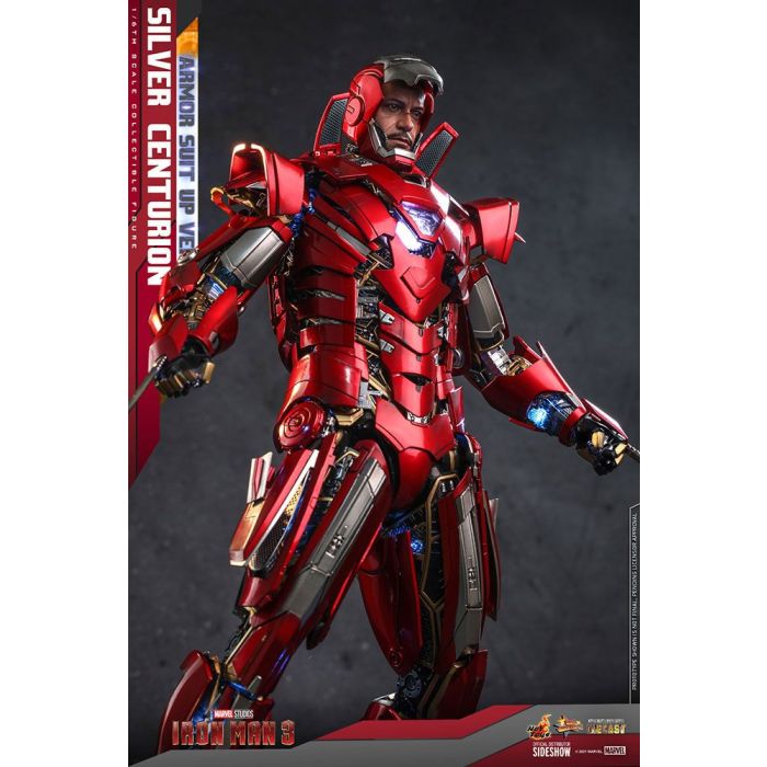 Iron Man 3 Movie Masterpiece Action Figure 1/6 Silver Centurion (Armor Suit Up Version) 32 cm