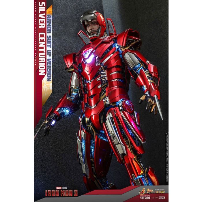 Iron Man 3 Movie Masterpiece Action Figure 1/6 Silver Centurion (Armor Suit Up Version) 32 cm