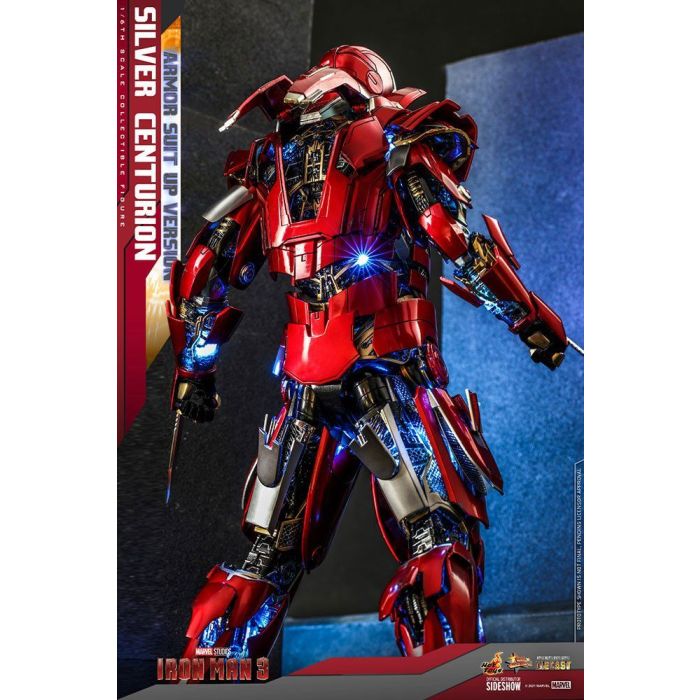 Iron Man 3 Movie Masterpiece Action Figure 1/6 Silver Centurion (Armor Suit Up Version) 32 cm