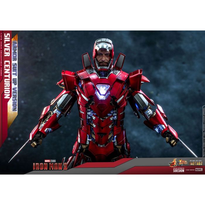 Iron Man 3 Movie Masterpiece Action Figure 1/6 Silver Centurion (Armor Suit Up Version) 32 cm