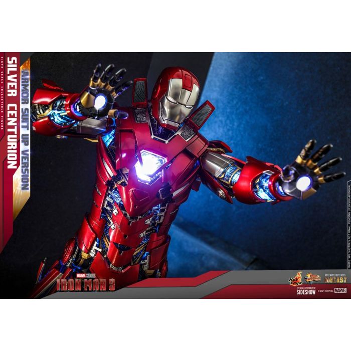 Iron Man 3 Movie Masterpiece Action Figure 1/6 Silver Centurion (Armor Suit Up Version) 32 cm
