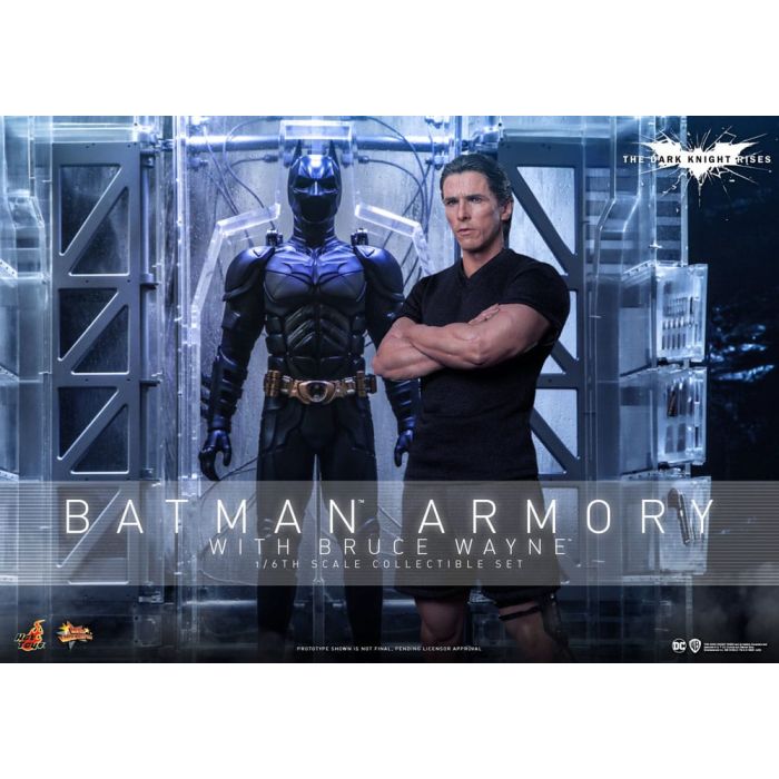 The Dark Knight Rises Movie Masterpiece Action Figures & Diorama 1/6 Batman Armory with Bruce Wayne 30 cm