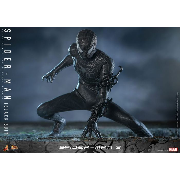 Spider-Man 3 Movie Masterpiece Action Figure 1/6 Spider-Man (Black Suit) 30 cm