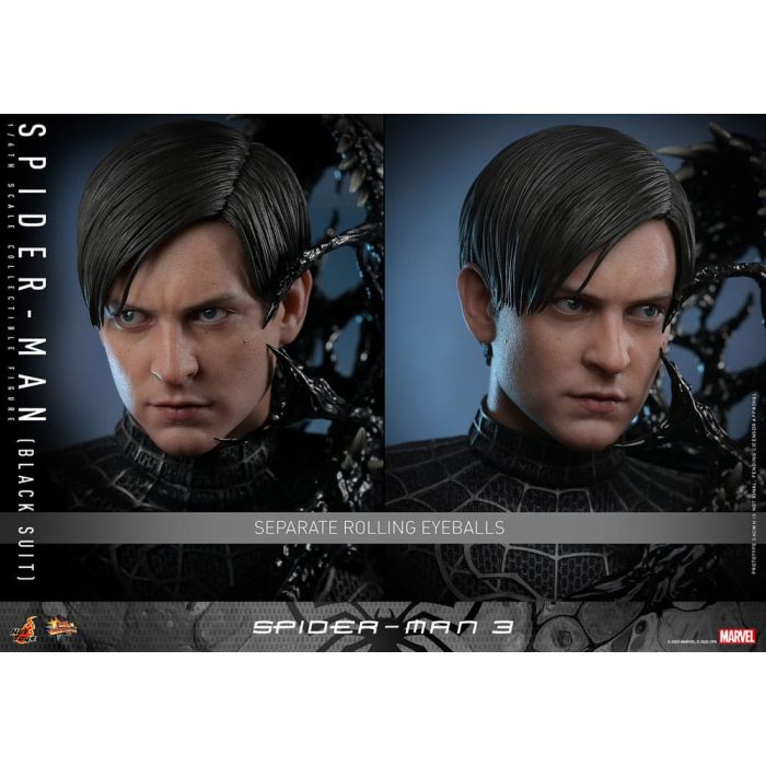 Spider-Man 3 Movie Masterpiece Action Figure 1/6 Spider-Man (Black Suit) 30 cm