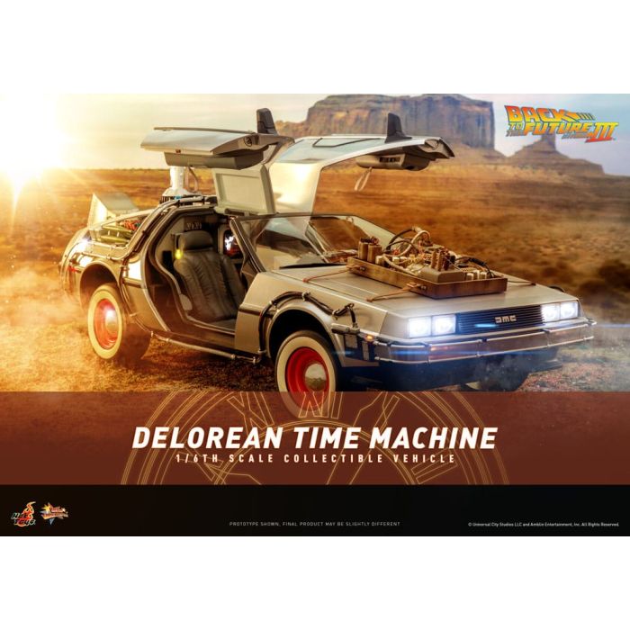 Back to the Future III Movie Masterpiece Vehicle 1/6 DeLorean Time Machine 72 cm
