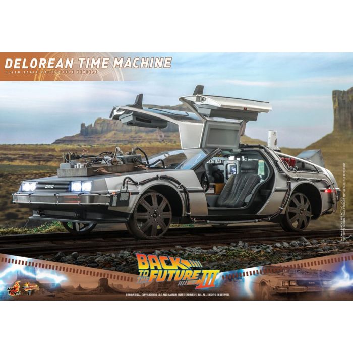 Back to the Future III Movie Masterpiece Vehicle 1/6 DeLorean Time Machine 72 cm