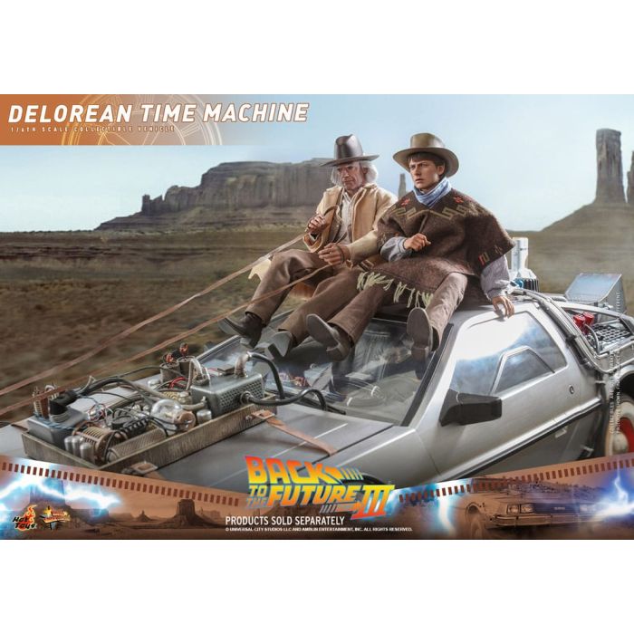 Back to the Future III Movie Masterpiece Vehicle 1/6 DeLorean Time Machine 72 cm