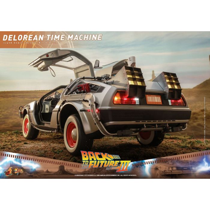 Back to the Future III Movie Masterpiece Vehicle 1/6 DeLorean Time Machine 72 cm