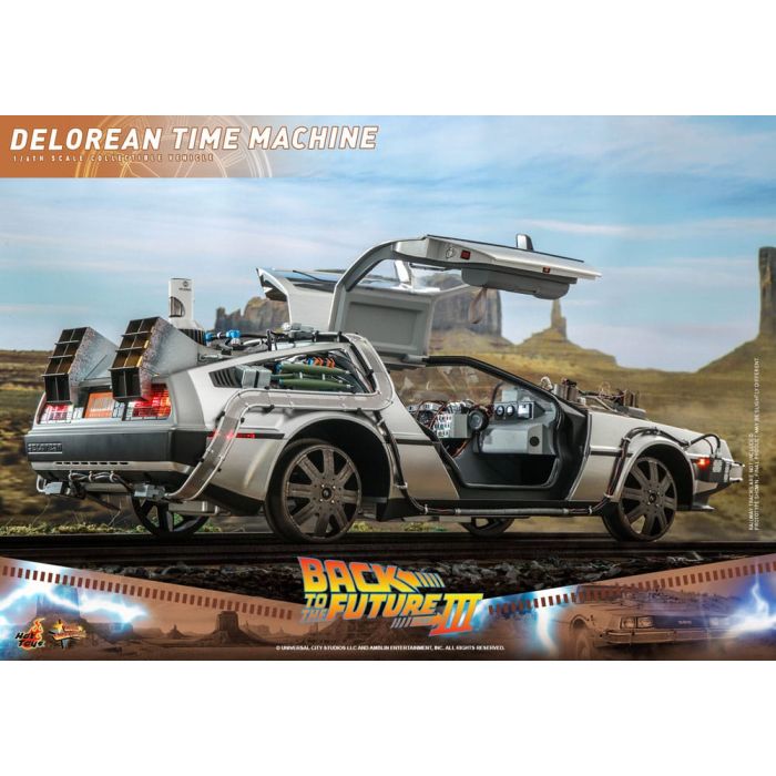 Back to the Future III Movie Masterpiece Vehicle 1/6 DeLorean Time Machine 72 cm