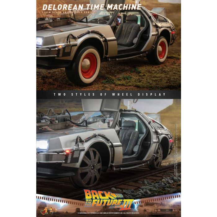 Back to the Future III Movie Masterpiece Vehicle 1/6 DeLorean Time Machine 72 cm
