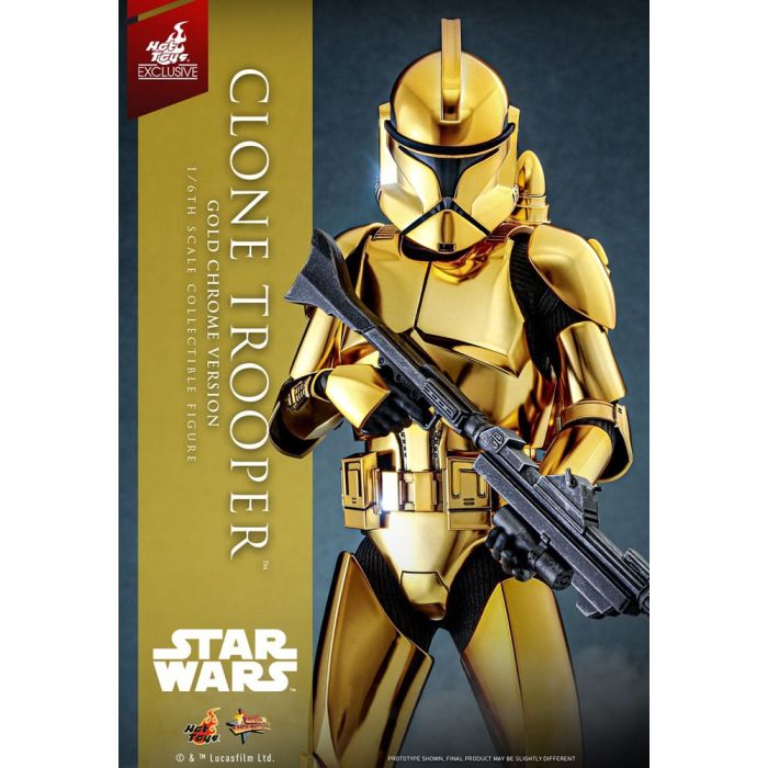 Star Wars Action Figure 1/6 Clone Trooper (Gold Chrome Version) Exclusive 30 cm