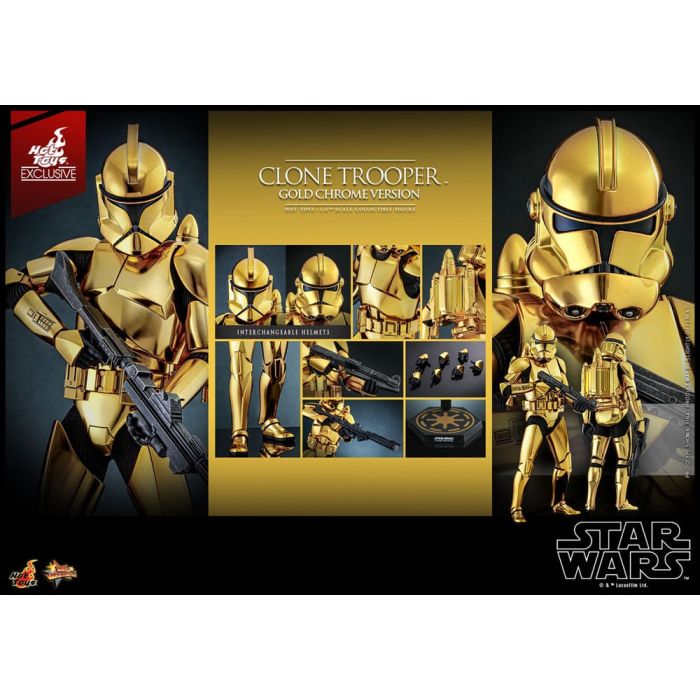 Star Wars Action Figure 1/6 Clone Trooper (Gold Chrome Version) Exclusive 30 cm