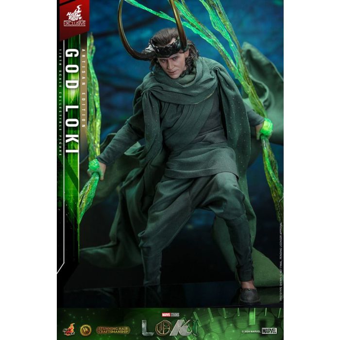 Loki DX Action Figure 1/6 God Loki Artisan Edition Hot Toys Exclusive 31 cm